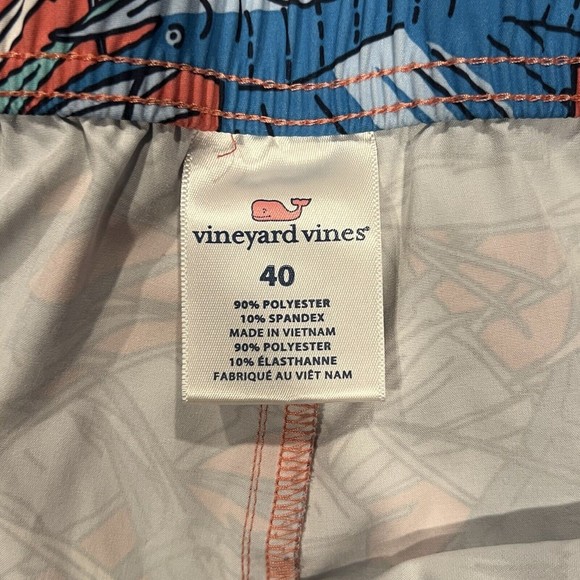Vineyard Vines Blue Swordfish Sailfish Swim‎ Beach Montauk Board Shorts Size 40 - Picture 7 of 10